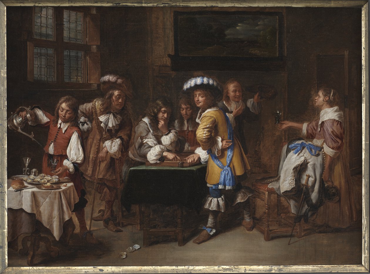 Joueurs de trictrac - Charles Emanuel Biset