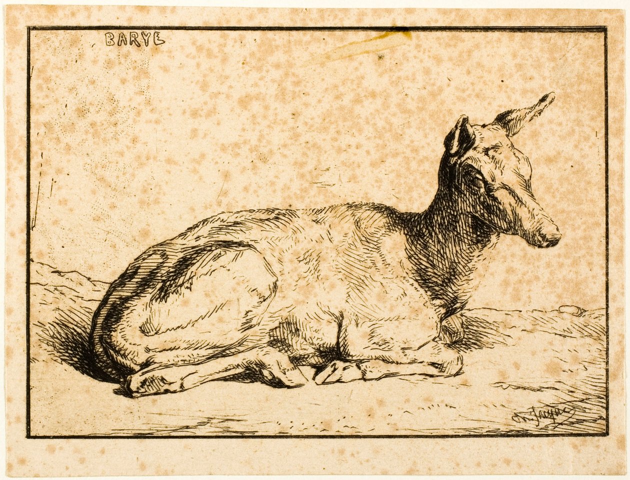 Une biche - Charles Emile Jacque