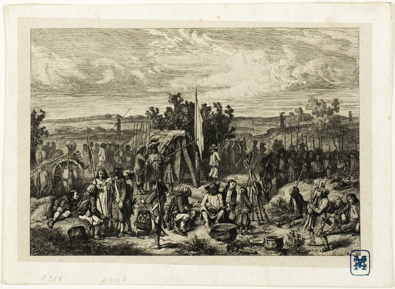 Un camp royaliste - Charles Emile Jacque