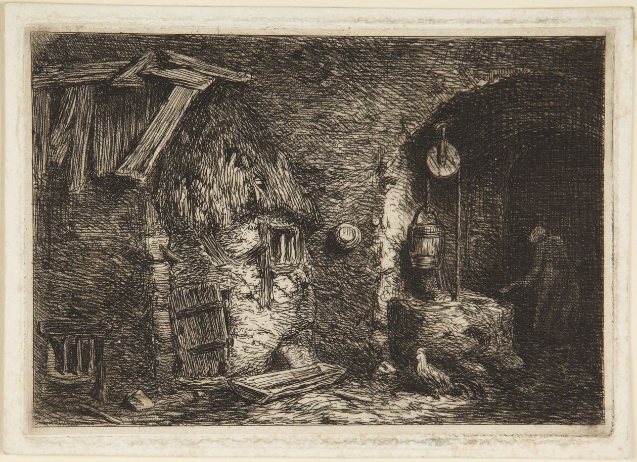 Intérieur de cottage - Charles Emile Jacque
