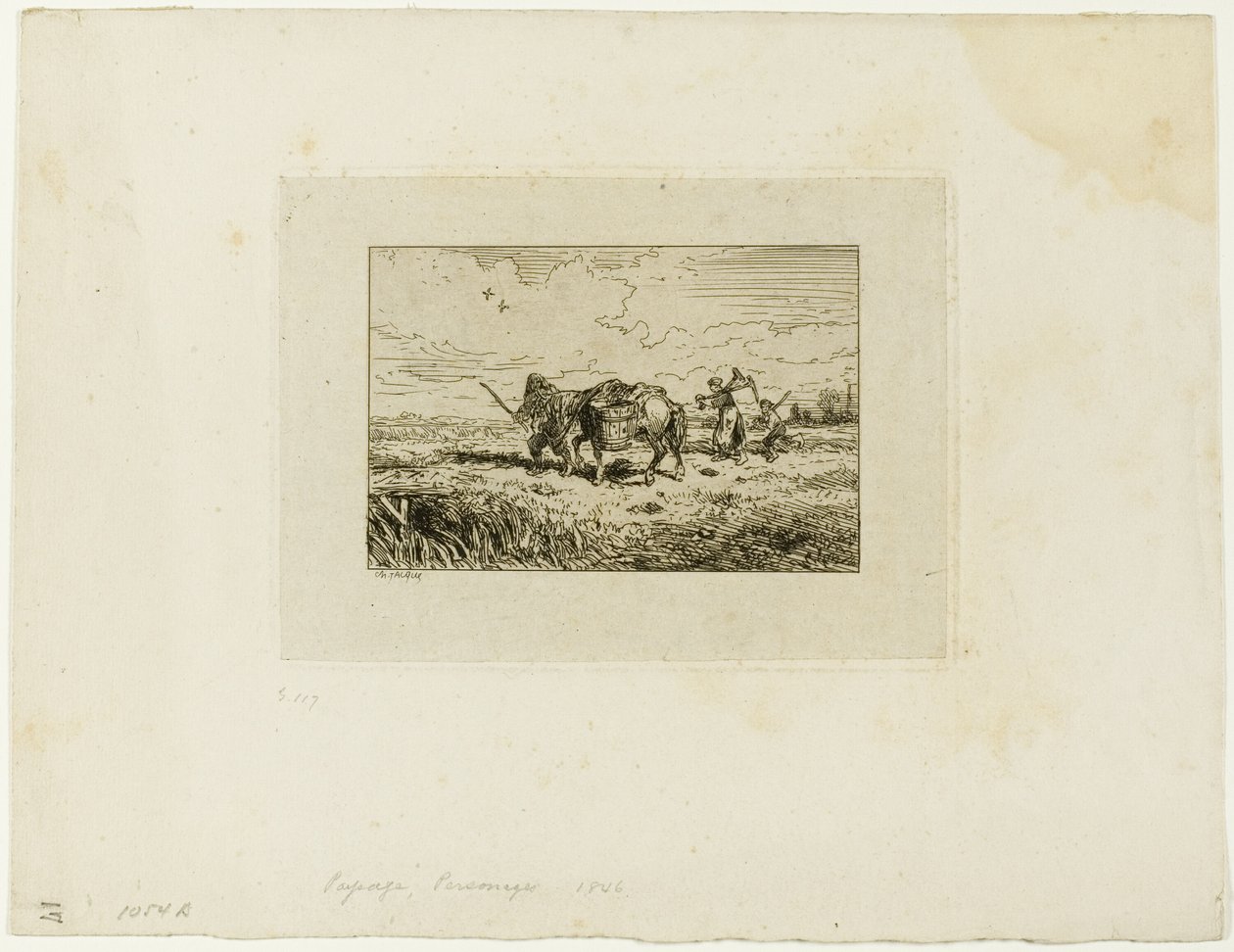 Traversée du pont - Charles Emile Jacque