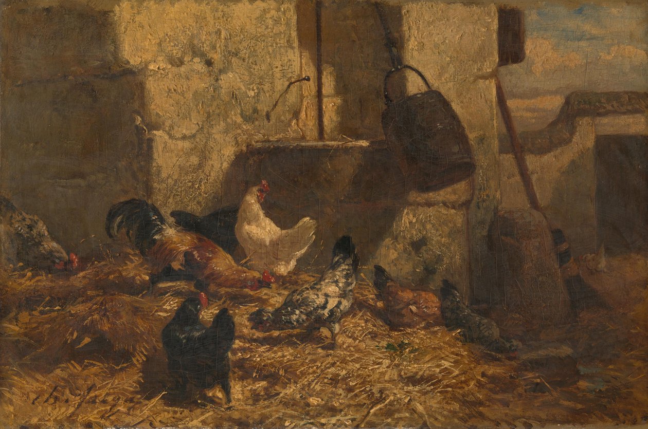 Poules - Charles Emile Jacque