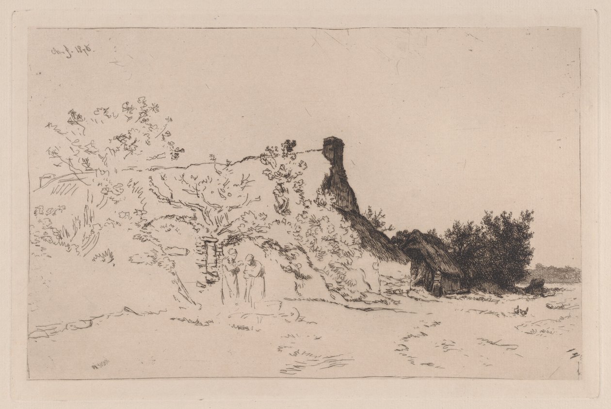 La Grande Chaumière Kercassier, 1875 - Charles Emile Jacque
