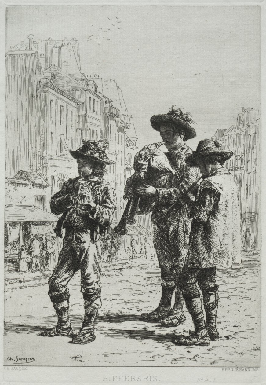 Pifferaris - Charles Emile Jacque