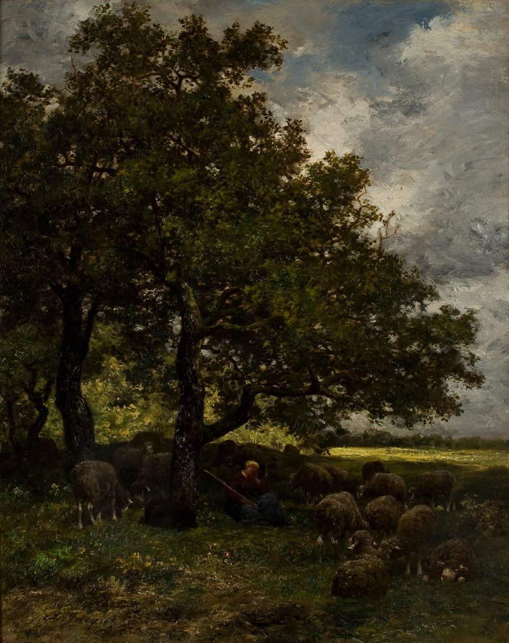 Paysage rural - Charles Emile Jacque