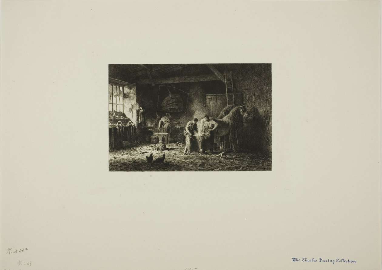 La boutique du maréchal-ferrant - Charles Emile Jacque