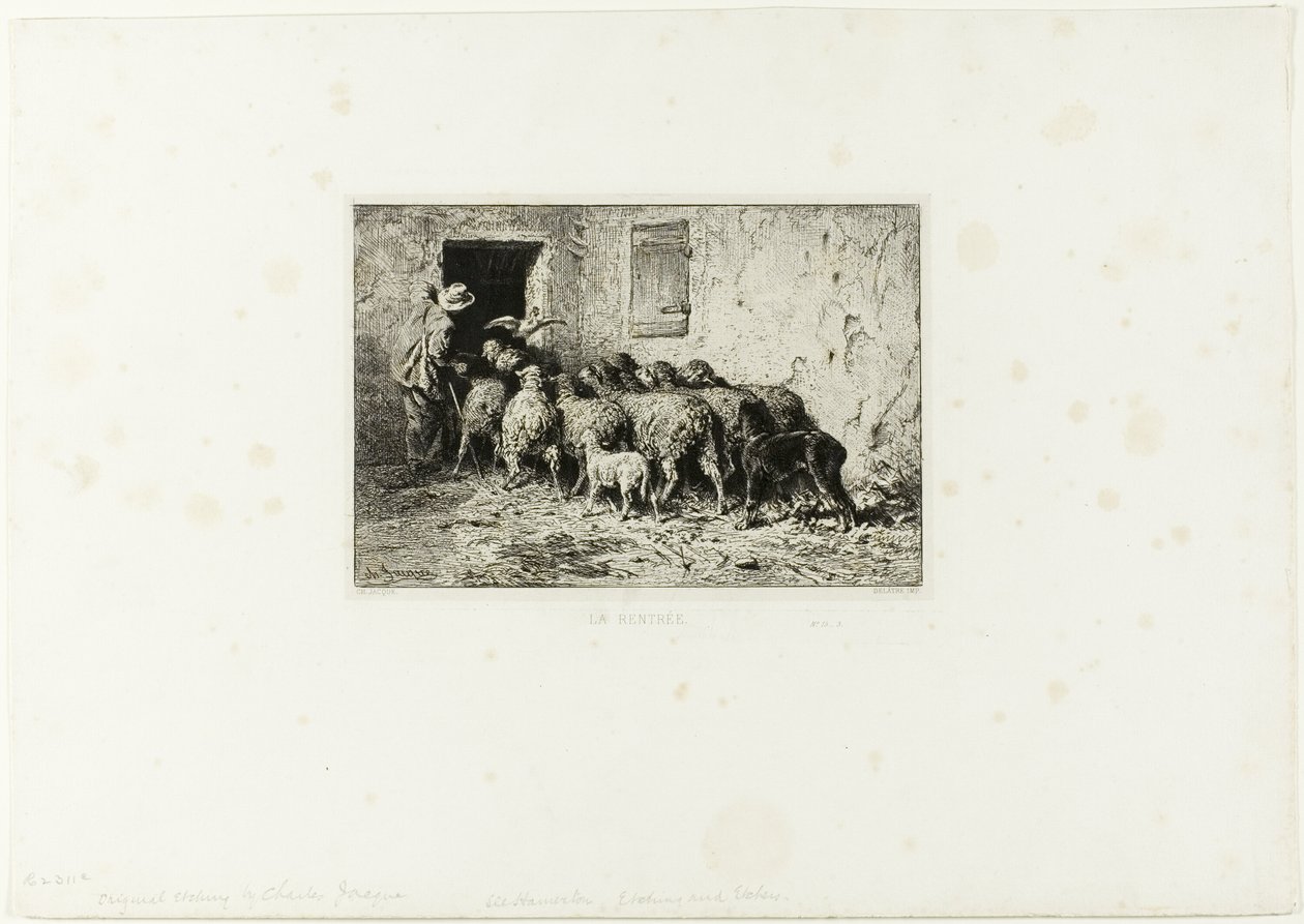 Les moutons rentrent à la maison - Charles Emile Jacque