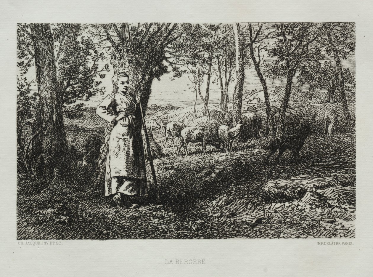 La Bergère - Charles Emile Jacque