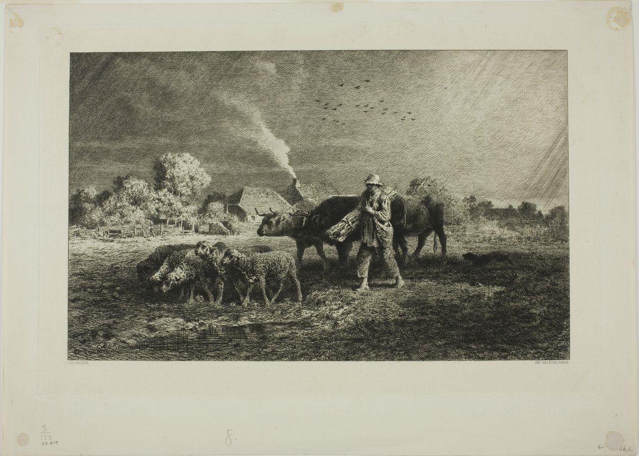La Tempête - Charles Emile Jacque