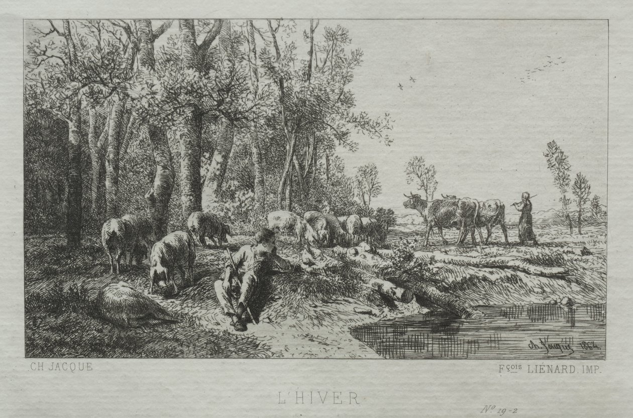 Hiver - Charles Emile Jacque