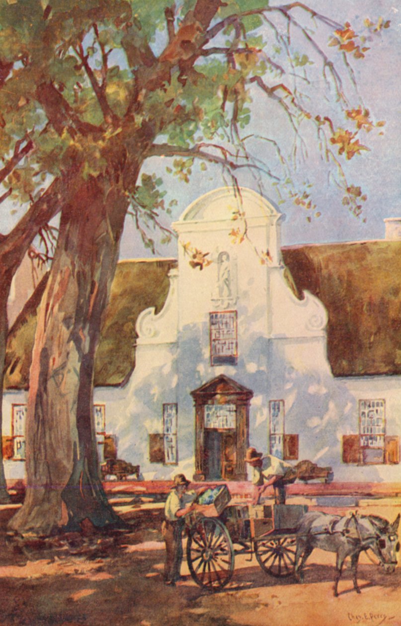 Groot Constantia, la propriété historique de Simon van der Stel (lithographie couleur) - Charles Ernest Peers