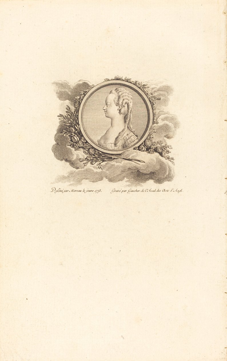 Marie-Antoinette - Charles Etienne Gaucher after Jean Michel Moreau