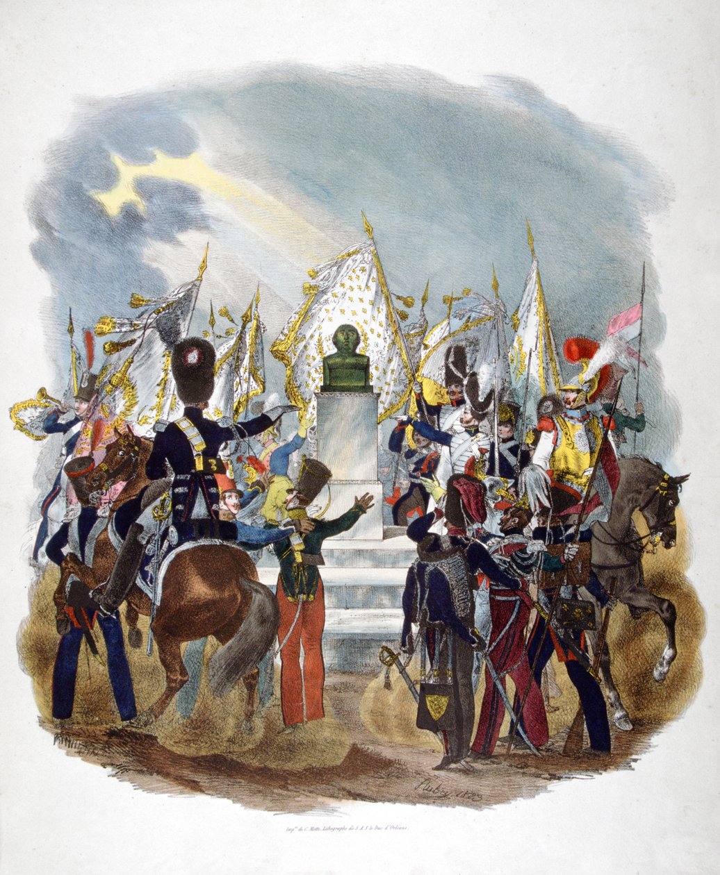 Différents uniformes et régiments de l