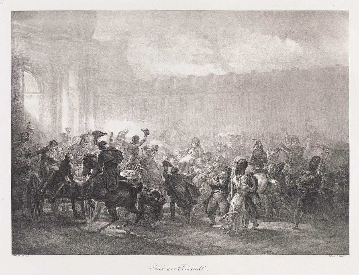 Entrée des Tuileries, début du 19e siècle - Charles Etienne Pierre Motte