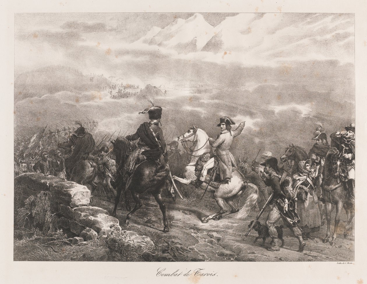 Combat de Tarvis, début du XIXe siècle - Charles Etienne Pierre Motte