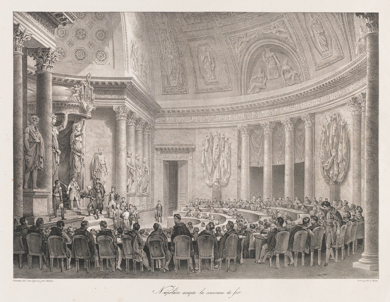 Napoléon acceptant la Croix de fer, début du 19e siècle - Charles Etienne Pierre Motte
