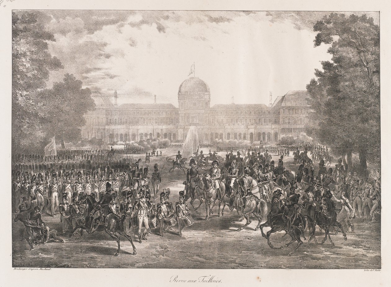 Revue des Tuileries, début du 19e siècle - Charles Etienne Pierre Motte