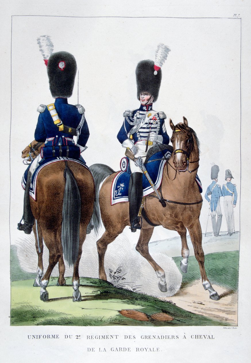 Uniforme du 2e Régiment de Grenadiers à Cheval, France, 1823 - Charles Etienne Pierre Motte