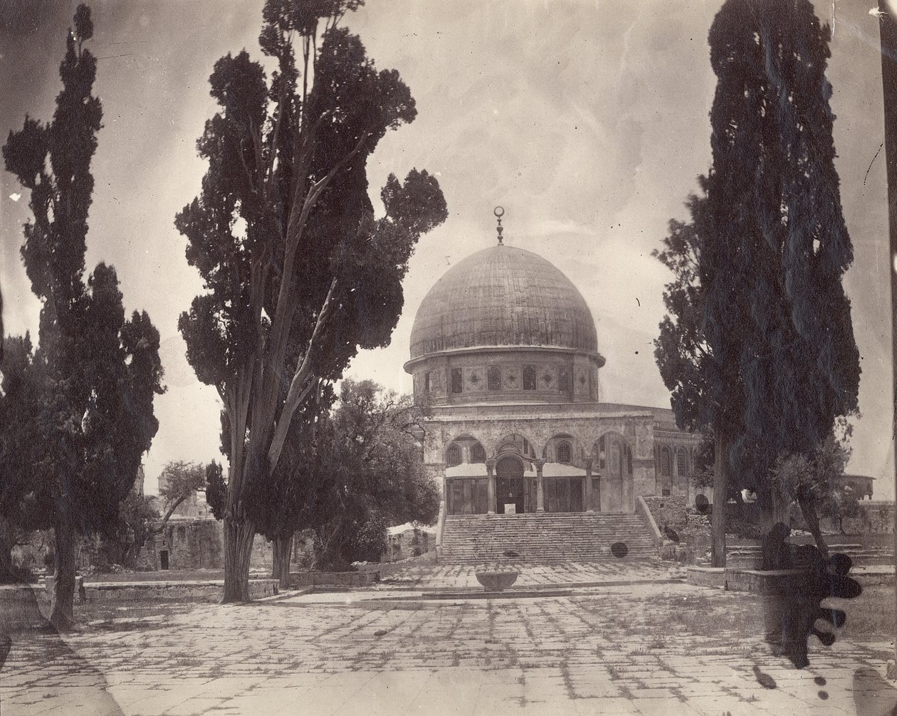 Le Dôme du Rocher sur le Haram al Sharif à Jérusalem, vu du sud, 1870 - Charles F. Tyrwhitt Drake