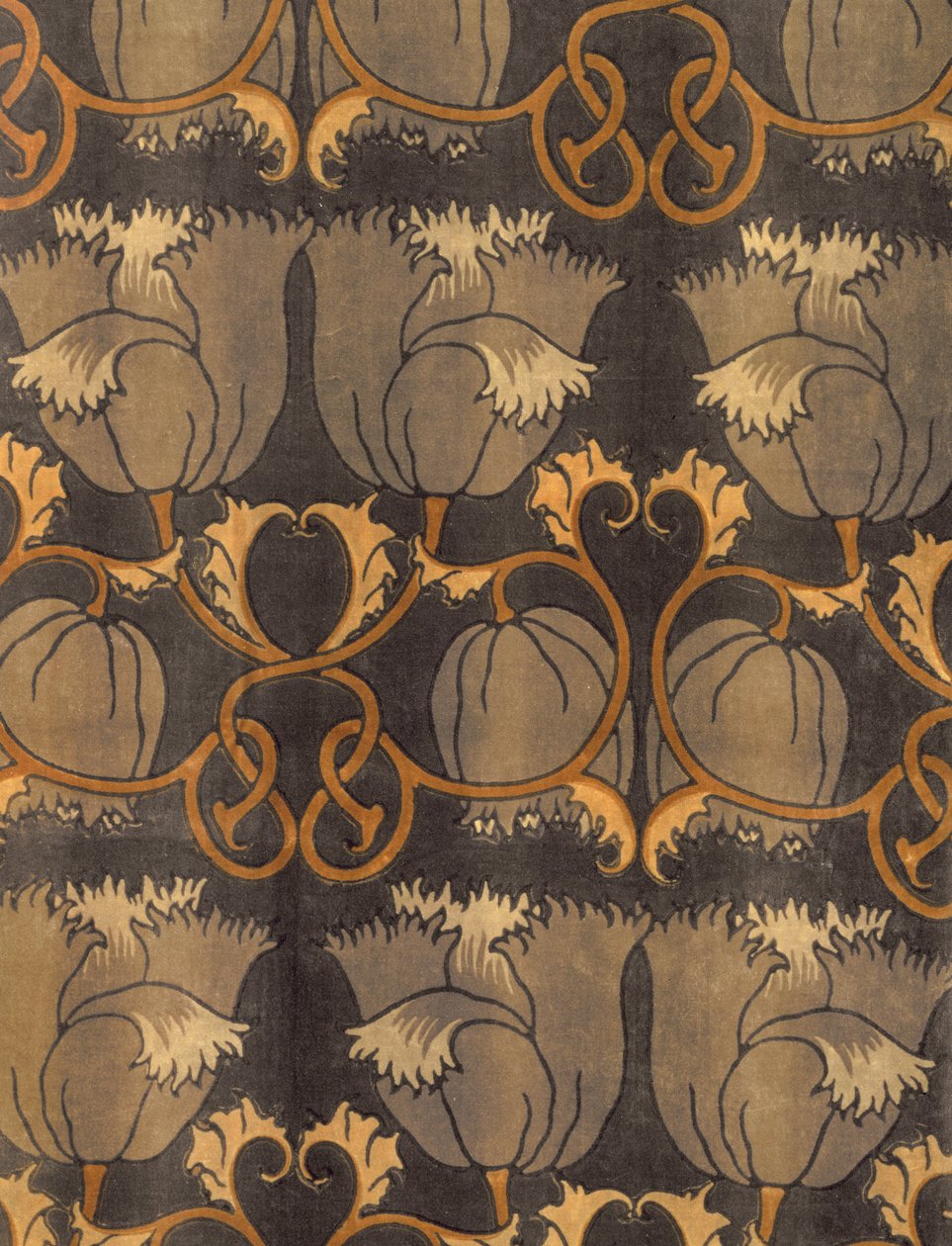 Coquelicots, fabriqué par G.P. & J Baker, c.1888 (détail) - Charles Francis Annesley Voysey