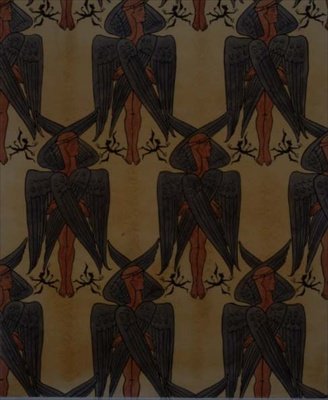 Chérubin répété, design pour un tissu - Charles Francis Annesley Voysey
