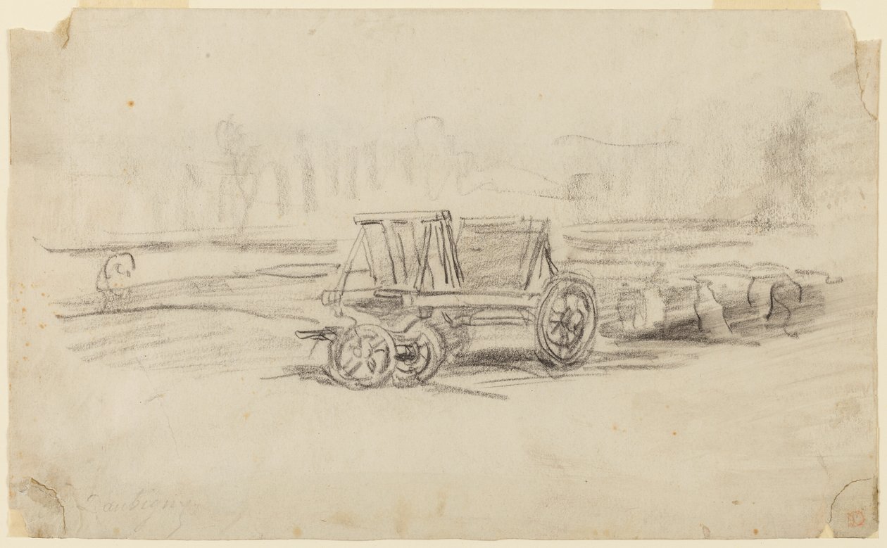 Un chariot de ferme - Charles Francois Daubigny
