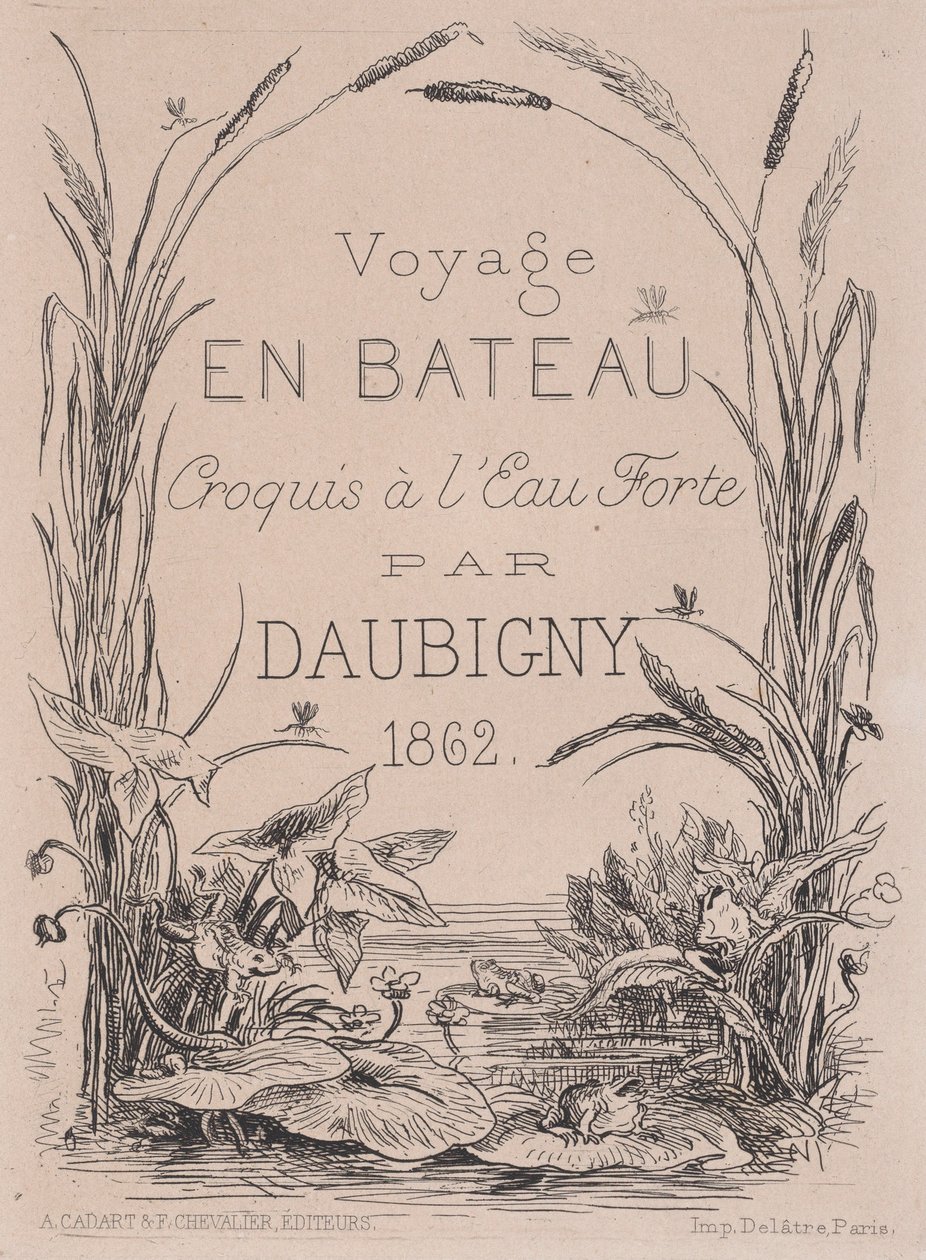 Frontispice, Voyage en bateau - Charles Francois Daubigny