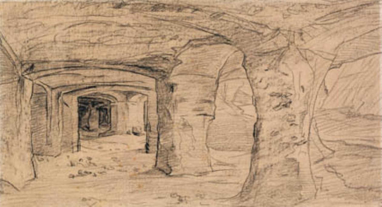 Voûtes rocheuses dans la carrière d
