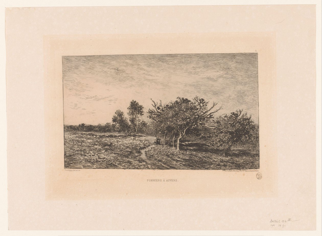 Pommiers à Auvers - Charles Francois Daubigny