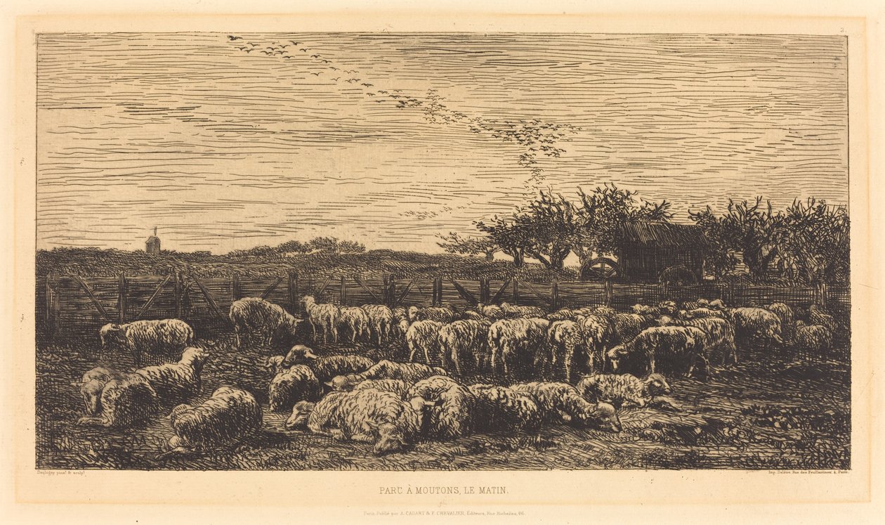 Le Grand parc à moutons - Charles Francois Daubigny