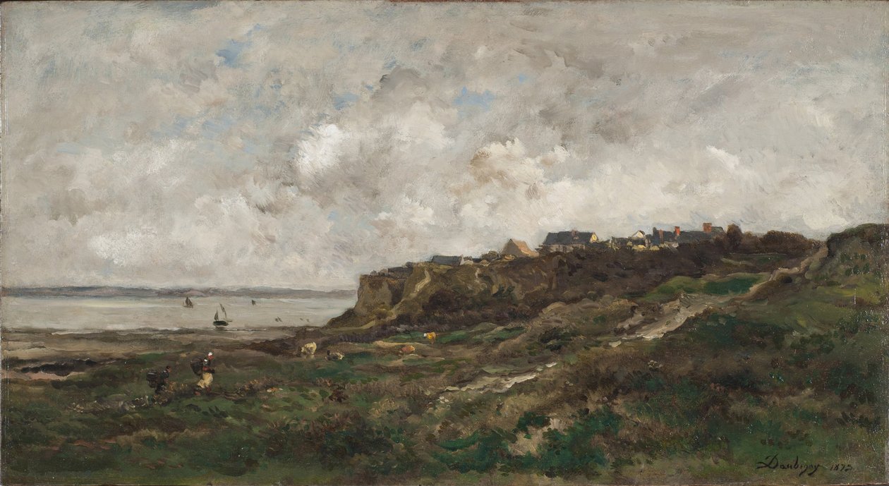Marée basse à Villerville, France - Charles Francois Daubigny
