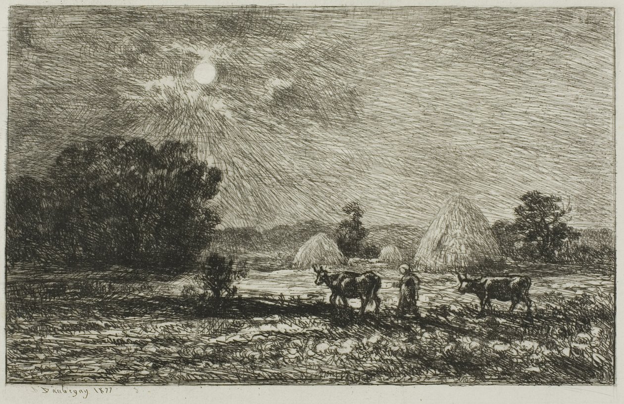 Clair de lune à Valmondois - Charles Francois Daubigny