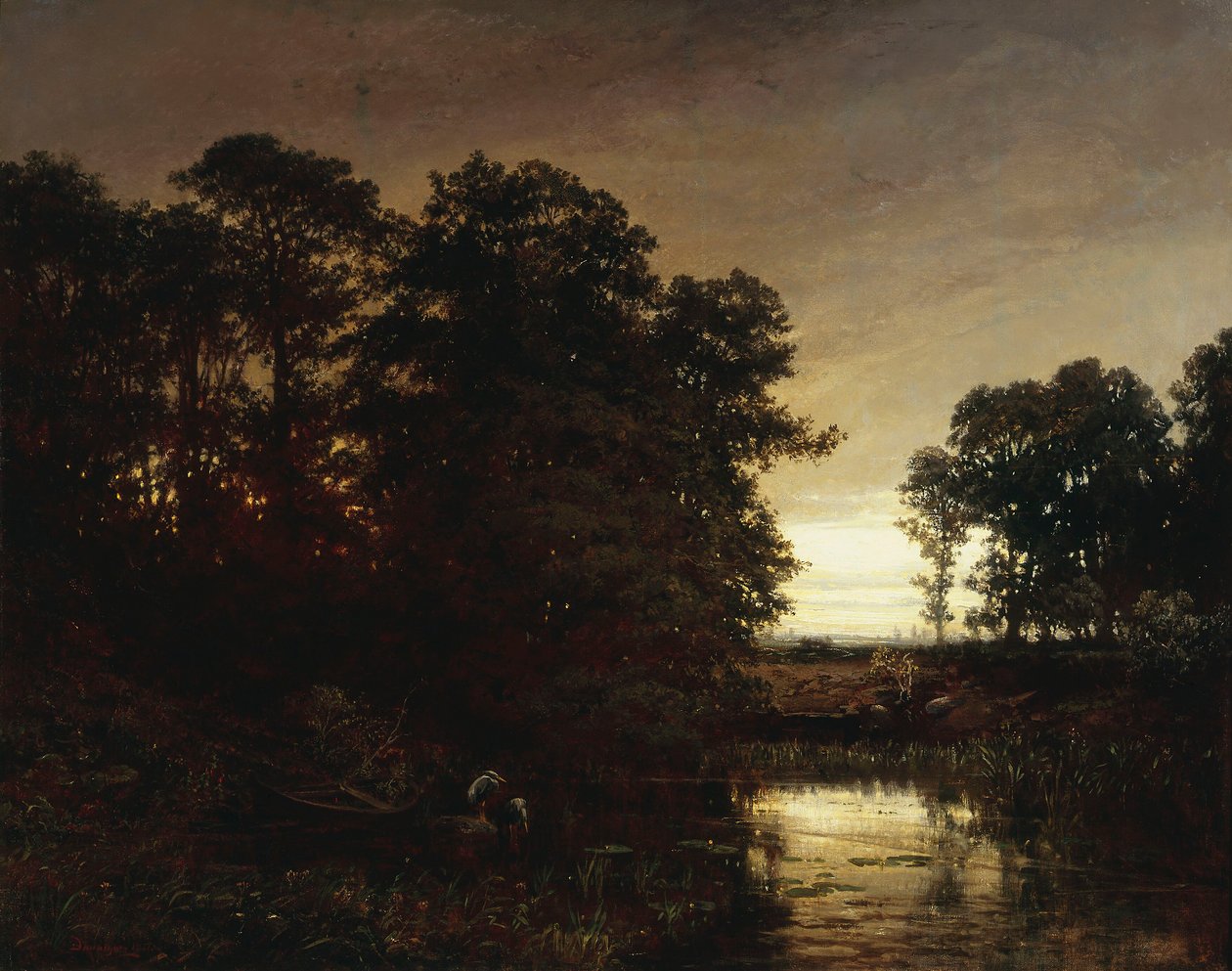 Paysage avec étang - Charles Francois Daubigny