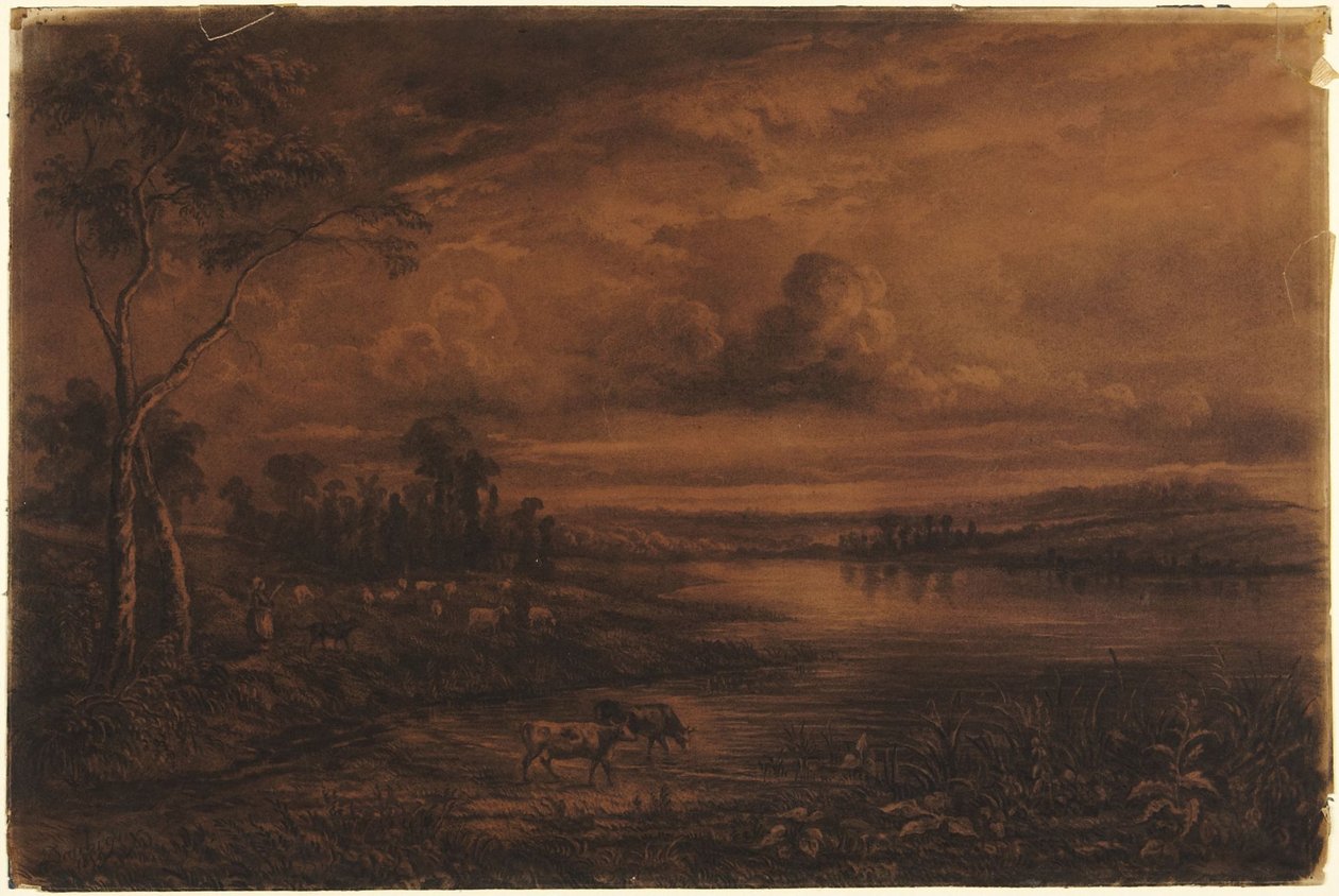 Paysage fluvial - Charles Francois Daubigny