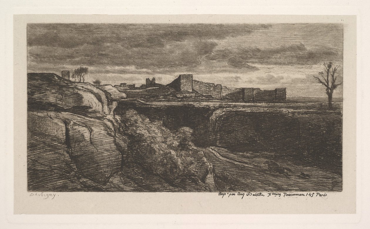 Ruines du château de Crémieux Isère, 1850 - Charles Francois Daubigny