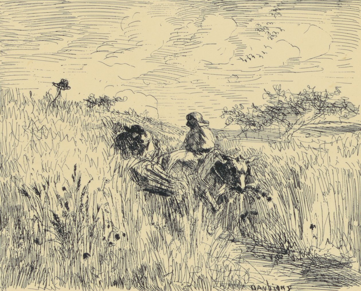Sentier Dans Les Blés - Charles Francois Daubigny
