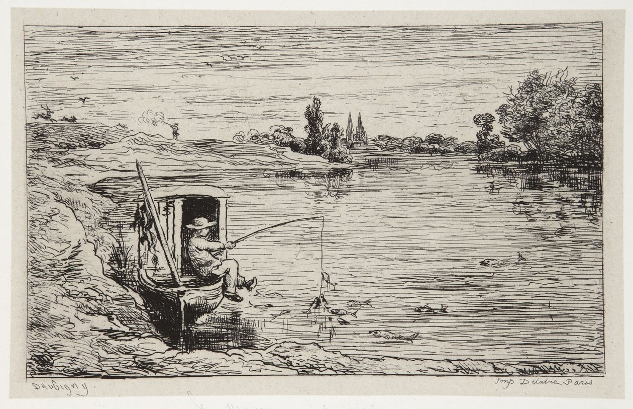 Le mousse à la pêche - Charles Francois Daubigny