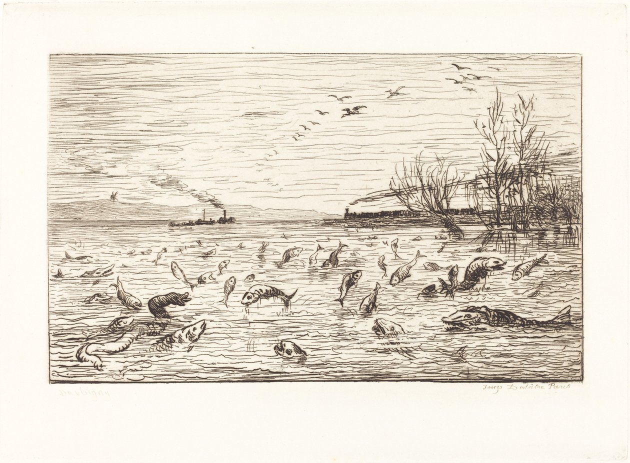 Les poissons se réjouissent quand le mousse part - Charles Francois Daubigny