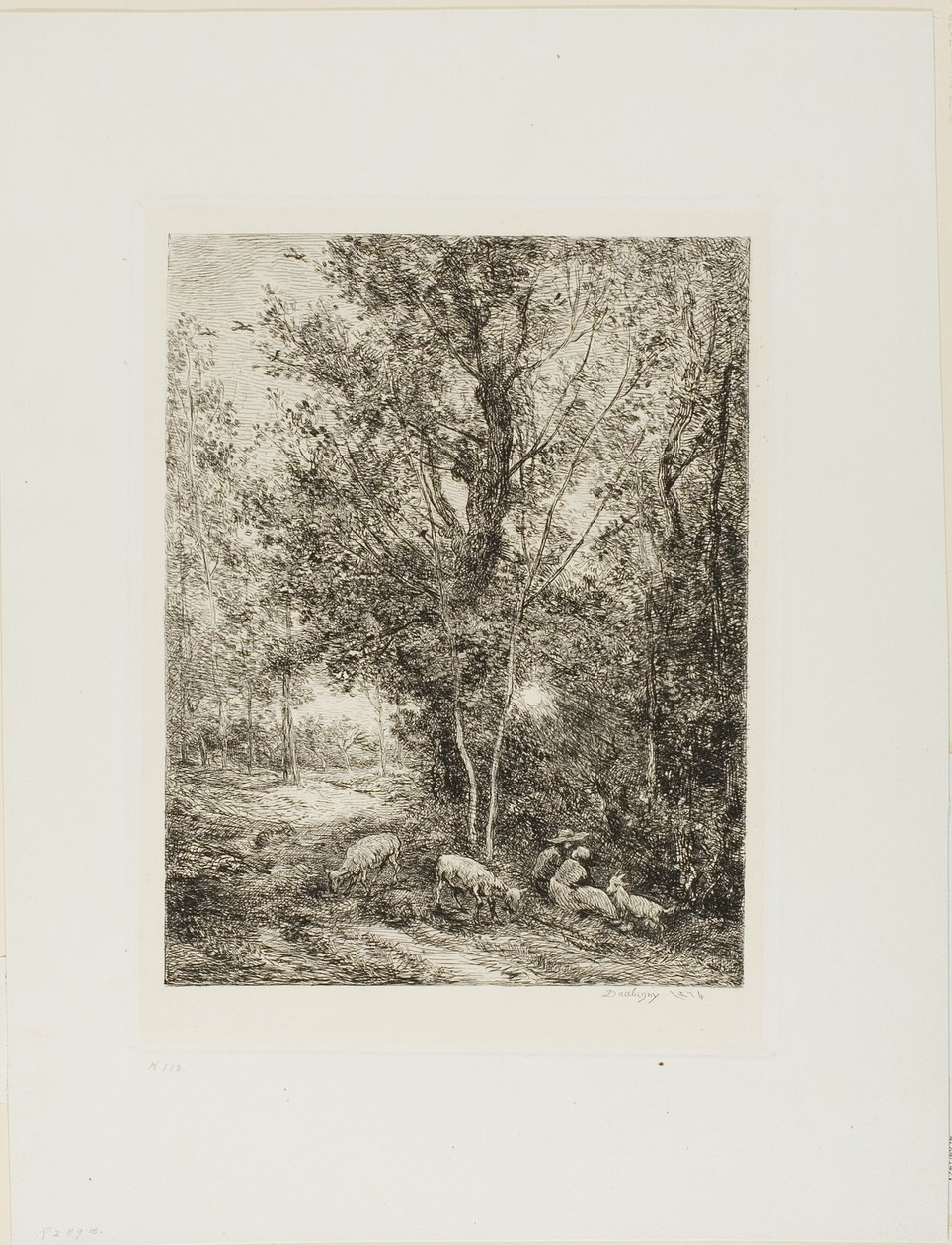 Le berger et la bergère - Charles Francois Daubigny