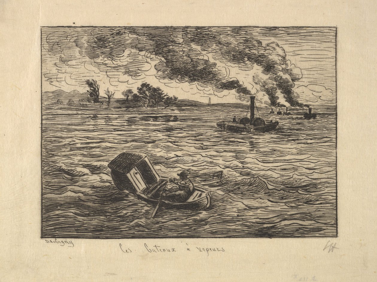 Les Bateaux à vapeur - Charles Francois Daubigny