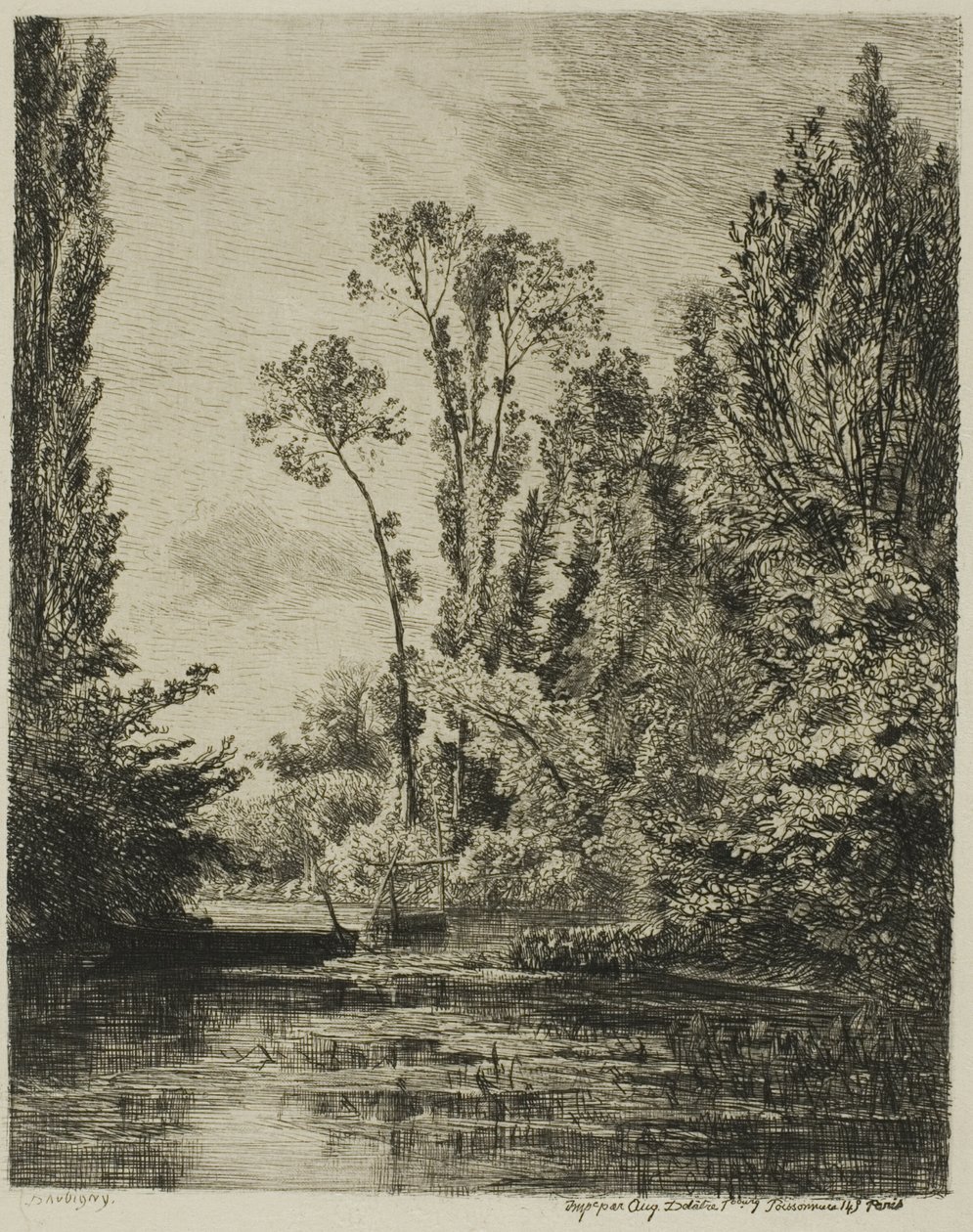 Les Îles Vierges à Bezons (Le Trou de Pêche) - Charles Francois Daubigny