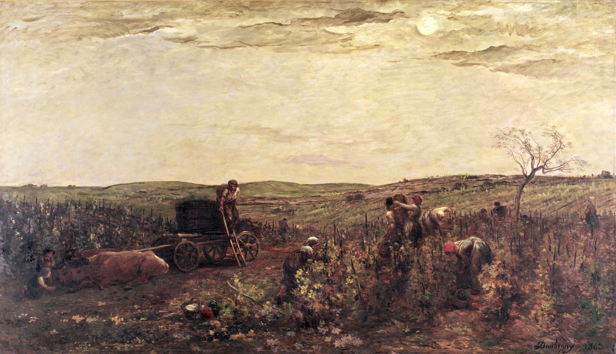 La récolte du vin en Bourgogne, 1863 - Charles Francois Daubigny