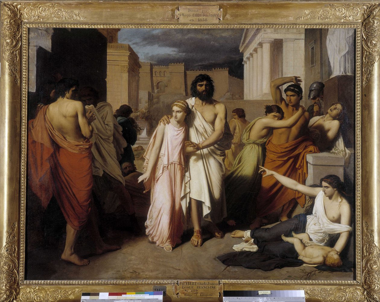 Œdipe et Antigone aussi appelé La Peste de Thèbes - Charles François Jalabert