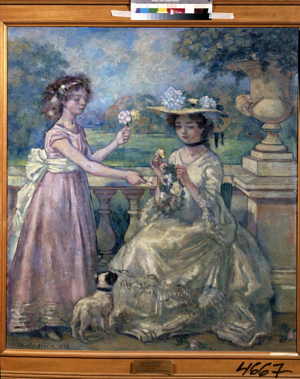 Deux filles sur une terrasse - Charles Francois Prosper Guerin