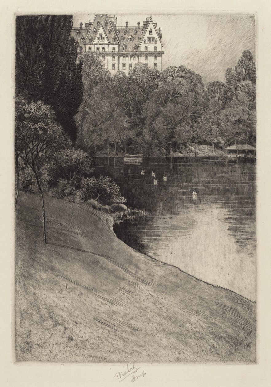 Un coin de Central Park - Charles Frederick William Mielatz