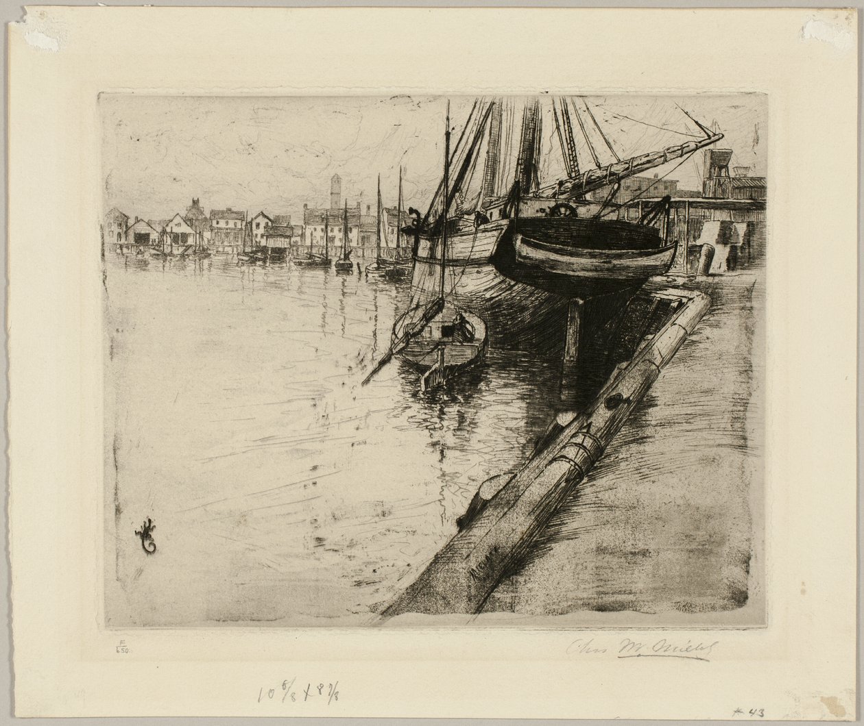 Quai, fleuve New York - Charles Frederick William Mielatz