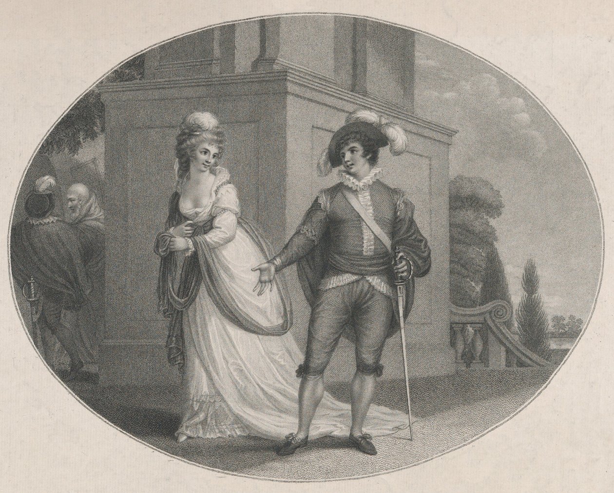 Béatrice et Bénédict Shakespeare, Beaucoup de bruit pour rien, Acte 4, Scène 1, août 12, 1784 - Charles Gauthier Playter