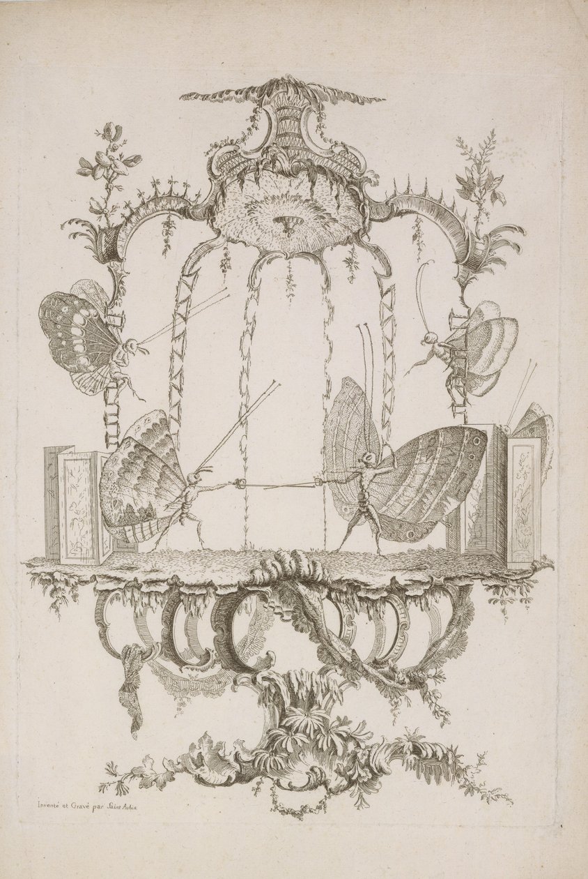 Le Duel, de Essai de Papilloneries Humaines par Saint Aubin - Charles Germain de Saint Aubin