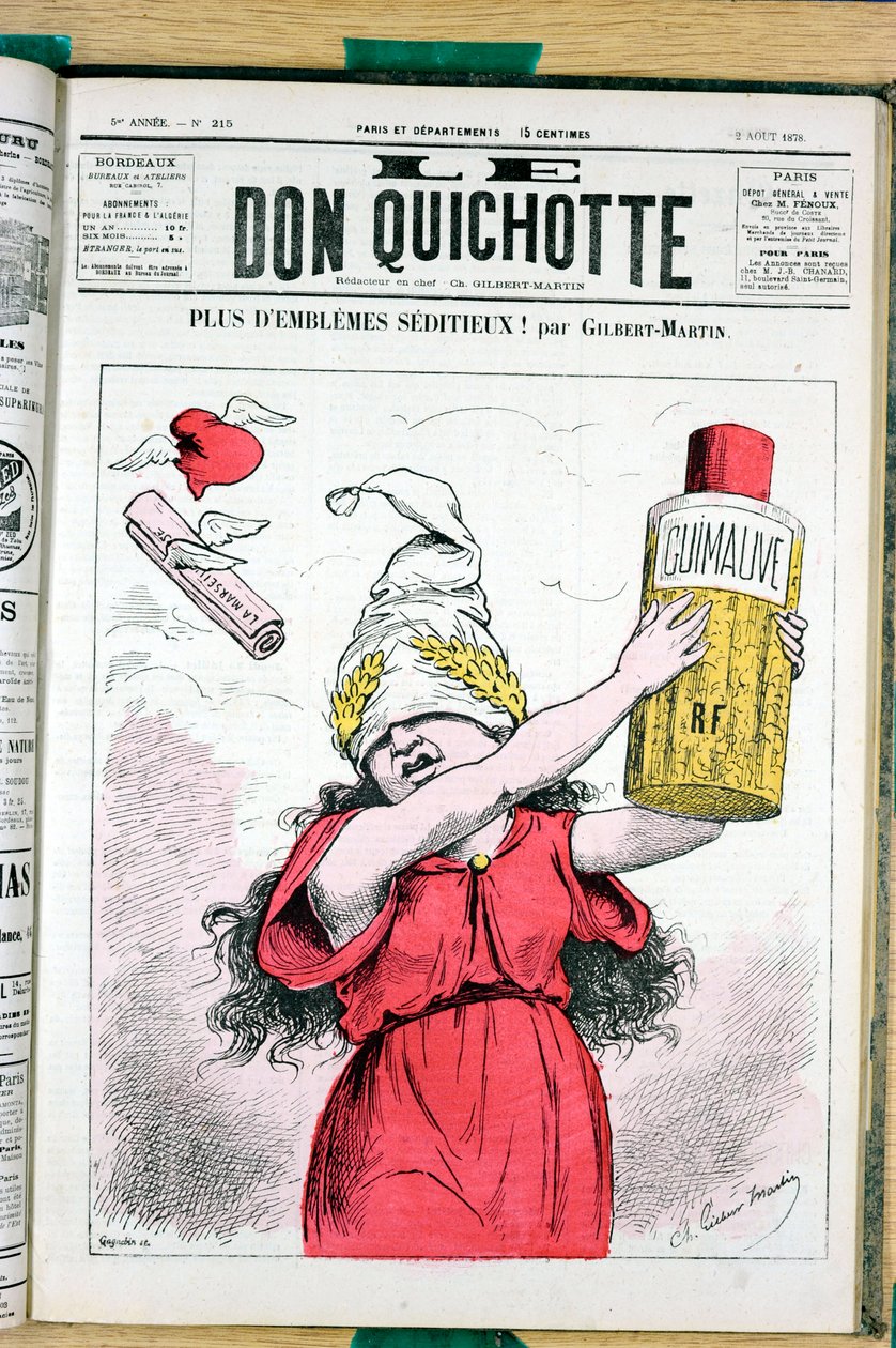 Couverture de "Don Quichotte", numéro 215, Satirique en couleurs - Charles Gilbert Martin
