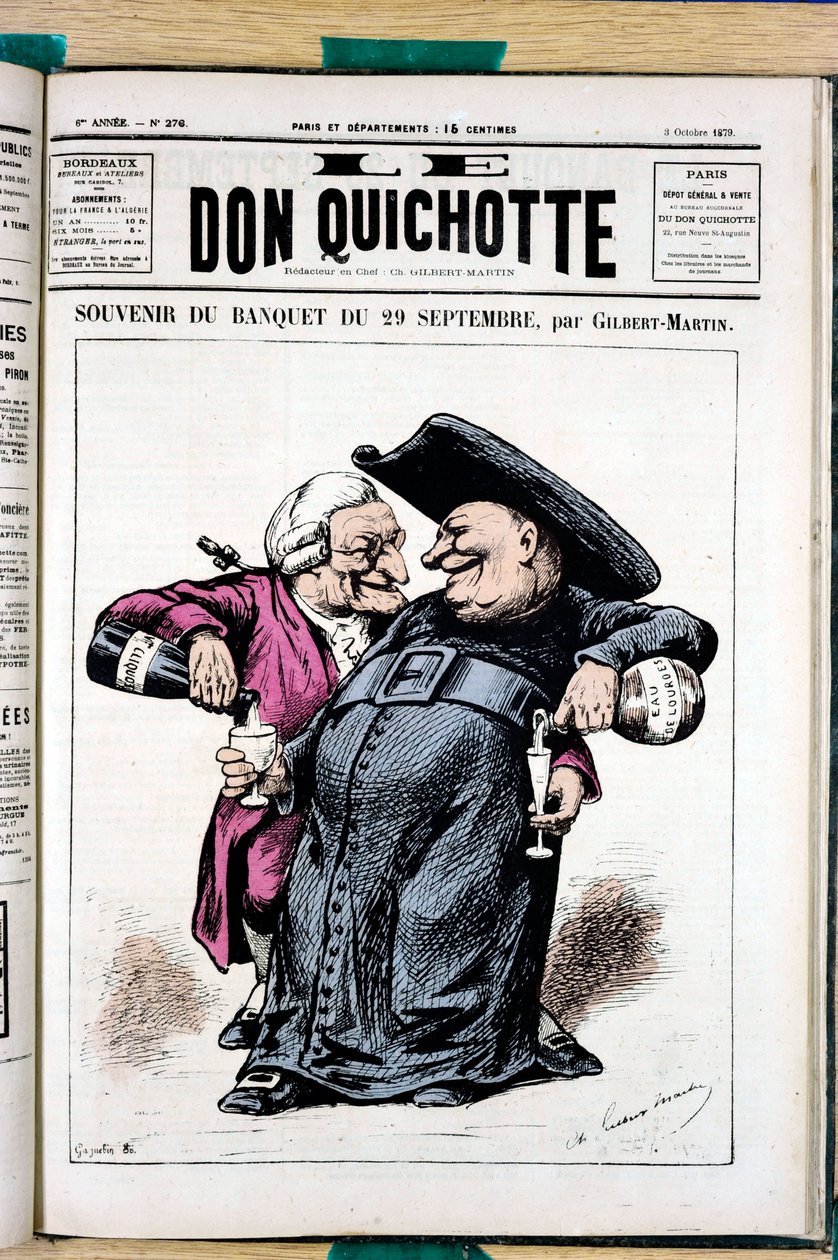 Couverture de "Le Don Quixote", numéro 276, satirique en couleurs - Charles Gilbert Martin